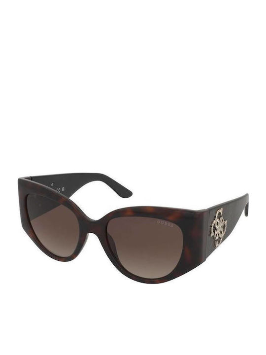 Guess Women's Sunglasses with Brown Tartaruga Plastic Frame and Brown Gradient Lens GU0020252F