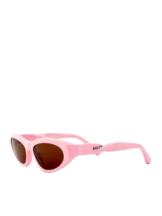 Balenciaga Damen Sonnenbrille mit Rosa Kunststoff Gestell und Schwarz Linse