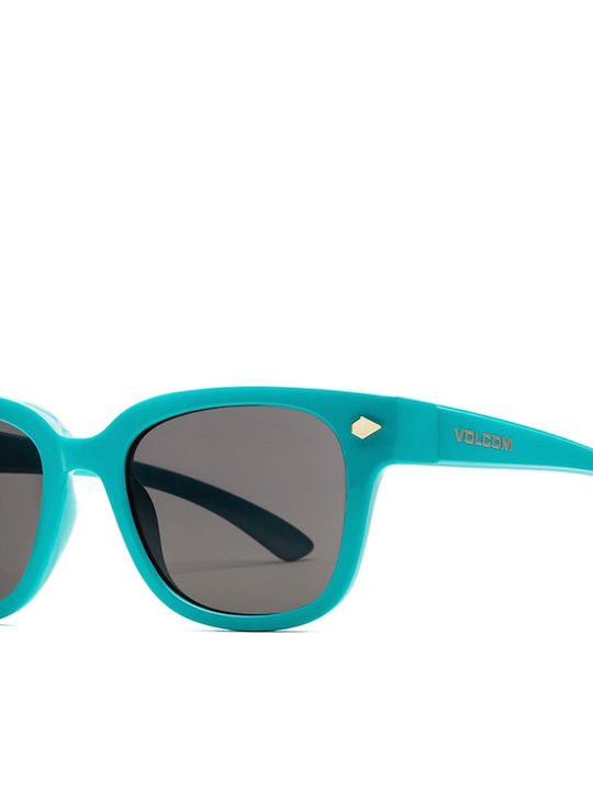 Volcom Freestyle Unisex Sunglasses with Plastic Frame Gloss Aqua / Gray VE02100701