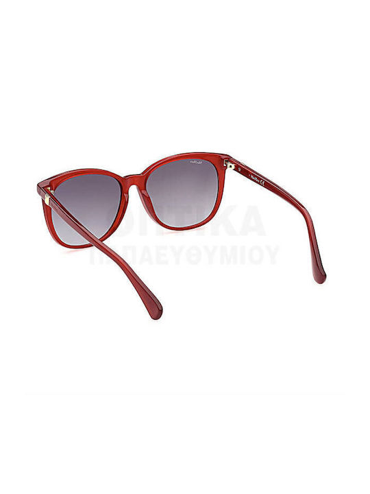 Max Mara Prism1 Unisex Sunglasses with Red Plastic Frame and Gray Gradient Lens MM 0022 66B