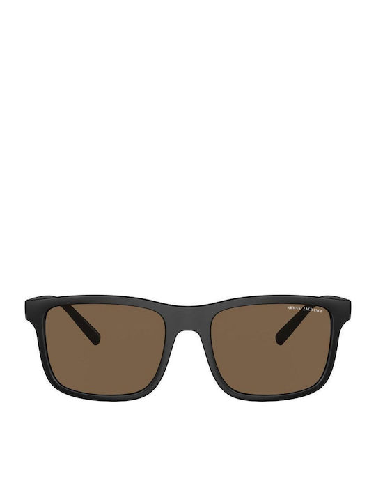 Armani Exchange Unisex Γυαλιά Ηλίου με Μαύρο Κοκκάλινο Σκελετό και Γκρι Φακό AX4145S 807873