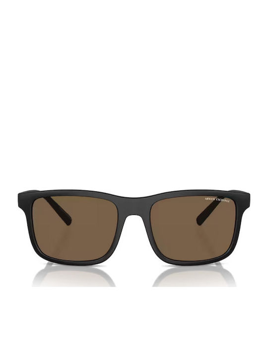 Armani Exchange Unisex Γυαλιά Ηλίου με Μαύρο Κοκκάλινο Σκελετό και Γκρι Φακό AX4145S 807873