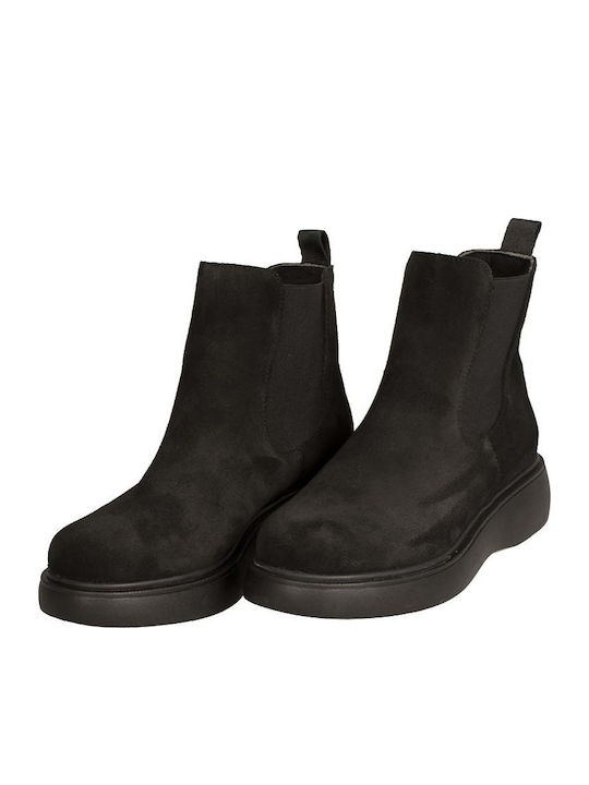 Suede Women's Ankle Boots Black