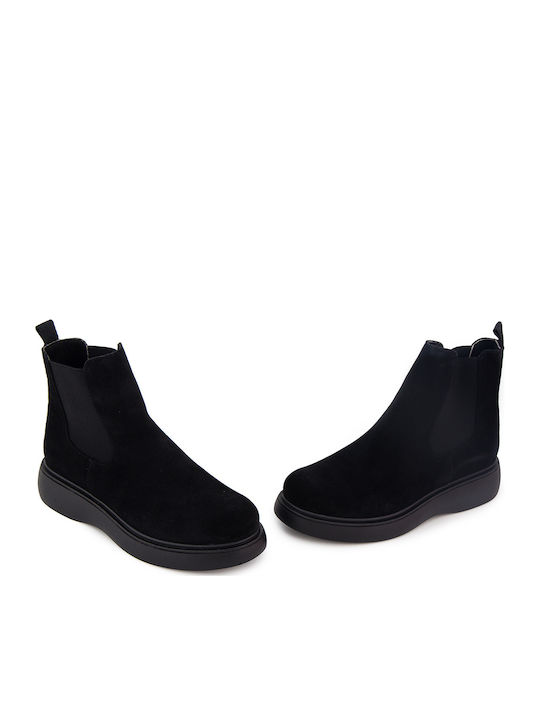 Suede Women's Ankle Boots Black
