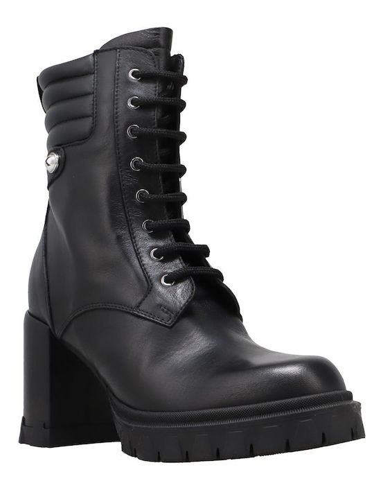 Voyage V Leder Stiefeletten Damen Schwarz