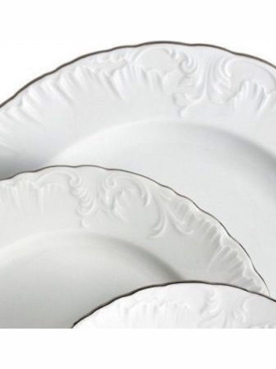 Emfasi Silver Porcelain Dinnerware Set 20pcs