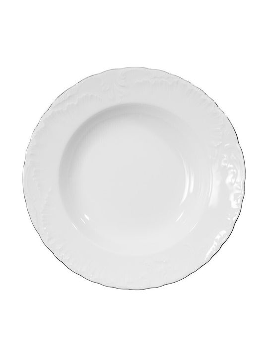 Emfasi Silver Porcelain Dinnerware Set 44pcs