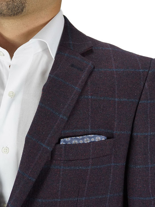 Men's Winter Suit Jacket Slim Fit Purple