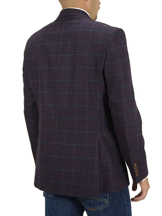 Men's Winter Suit Jacket Slim Fit Purple