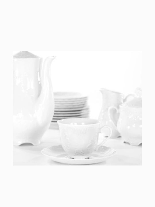 Emfasi Set of Cups Coffee Porcelain White 100ml 6pcs