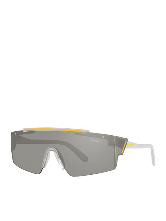 Arnette Deimos Unisex Sunglasses with Grey Horn-Rimmed Frame and Grey Mirror Lens AN4285 27616G