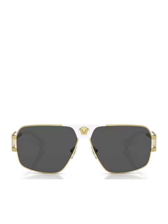 Versace Unisex Γυαλιά Ηλίου με Χρυσό Μεταλλικό Σκελετό και Γκρι Φακό