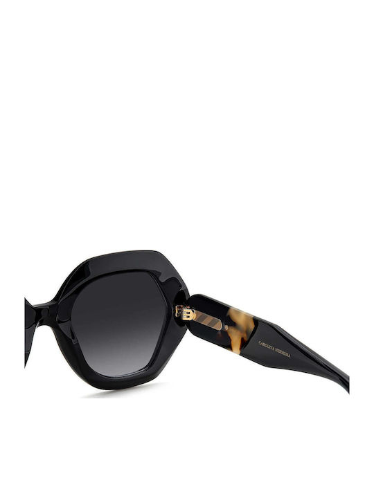 Carolina Herrera Women's Sunglasses with Black Horn-Rimmed Frame and Grey Gradient Lenses HER 0126/S WR7/9O