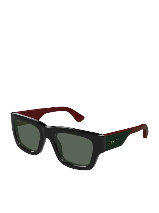 Gucci Unisex Sunglasses with Black Plastic Frame and Green Lens GG1668s 003