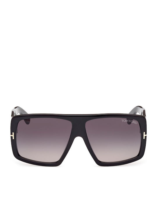 Tom Ford Raven Unisex Sunglasses with Black Plastic Frame and Black Gradient Lens TF1036 01B