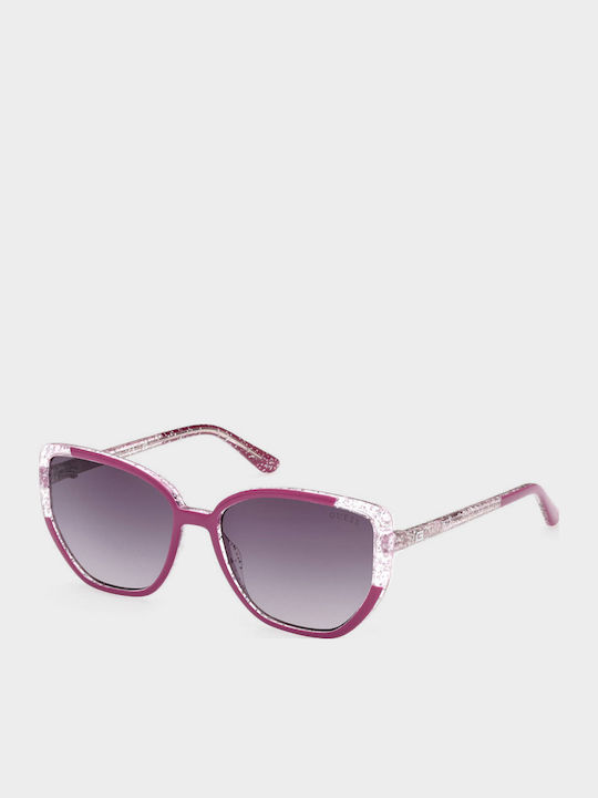 Guess Ochelari De Soare Pentru Femei Cu Ramă Violet Din Plastic Și Lentile Gri GU7882 81B
