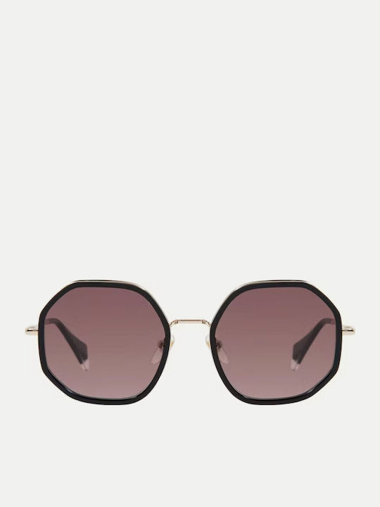 Gigi Barcelona Nira Women's Sunglasses with Black Frame and Brown Gradient Lens 6691/1