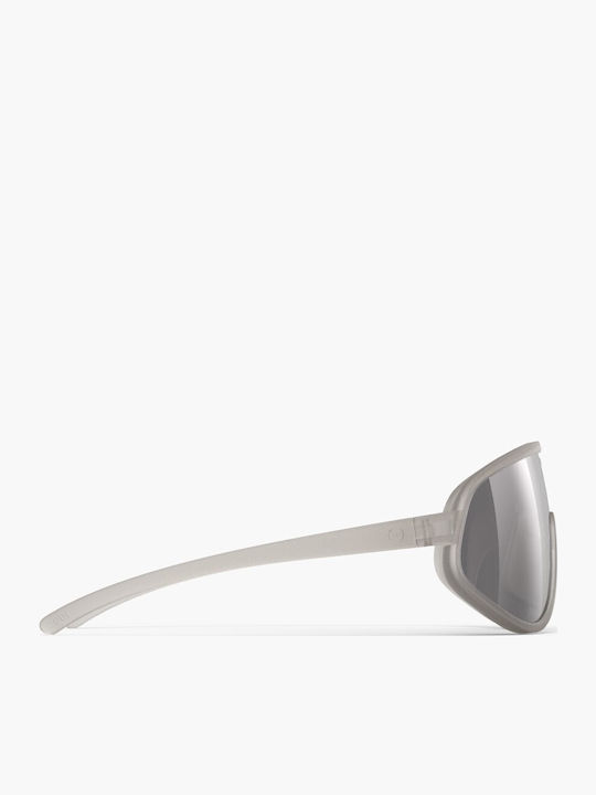 Izipizi Unisex Sunglasses with Gray Plastic Frame and Silver Mirror Lens