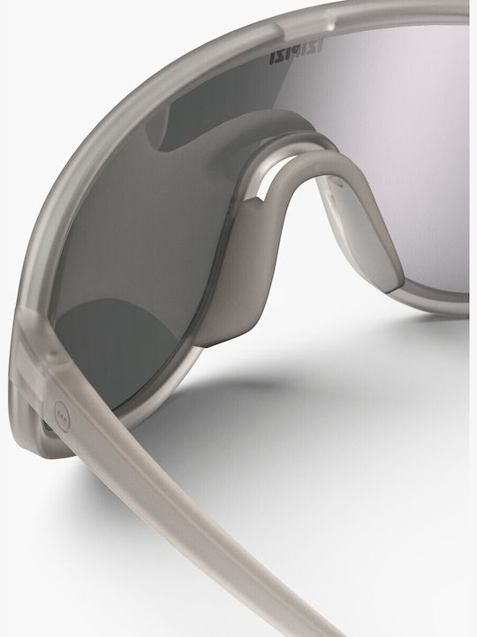 Izipizi Unisex Sunglasses with Gray Plastic Frame and Silver Mirror Lens