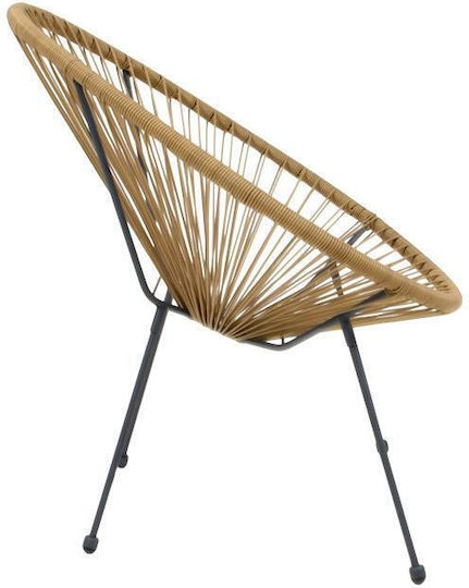 Outdoor-Sessel Rattan Morena Coffee 70x74x85εκ.
