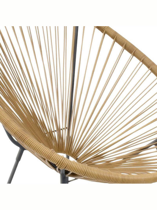Outdoor-Sessel Rattan Morena Coffee 70x74x85εκ.