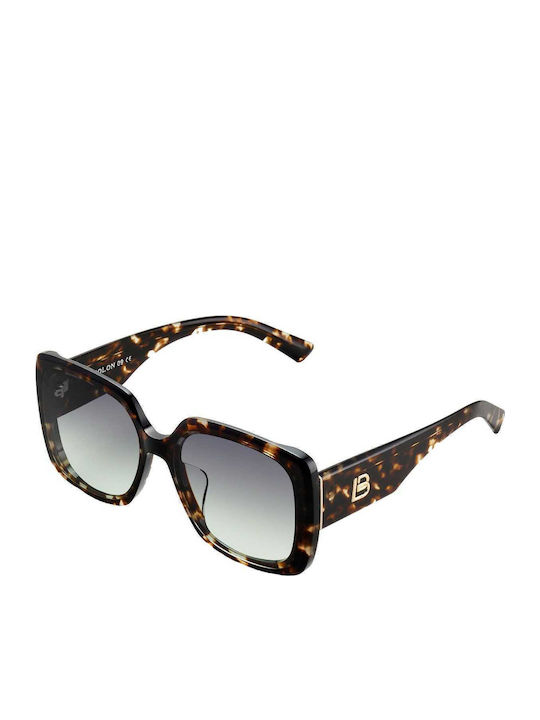 Bolon Damen Sonnenbrille mit Braun Schildkröte Kunststoff Gestell und Gray Verlaufsfarbe Linse BL3183A28