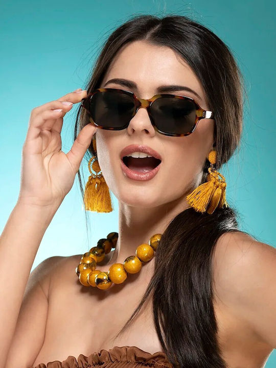 Twig Acosta Damen Sonnenbrille mit Schwarz Kunststoff Gestell und Schwarz Linse ACO01