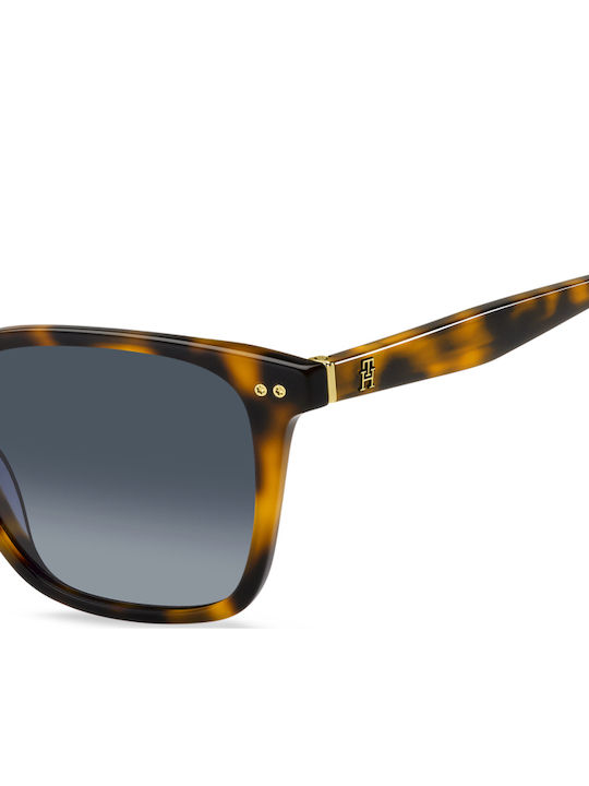Tommy Hilfiger Men's Sunglasses with Brown Tartaruga Plastic Frame and Blue Gradient Lens TH2158/S 086/08
