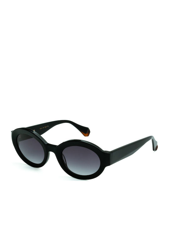 Gigi Barcelona Women's Sunglasses with Black Plastic Frame and Gray Gradient Lens 6867/1