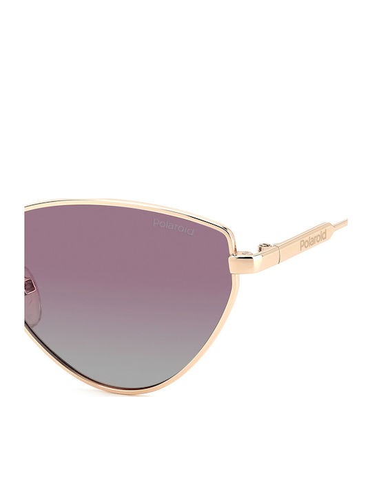 Polaroid Women's Sunglasses with Gold Metal Frame and Purple Gradient Lens PLD6234/S/X EYR/GC
