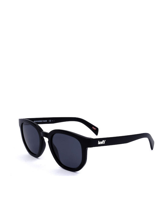 Levi's Unisex Sunglasses with Black Plastic Frame and Black Lens LV1022/S 807/IR