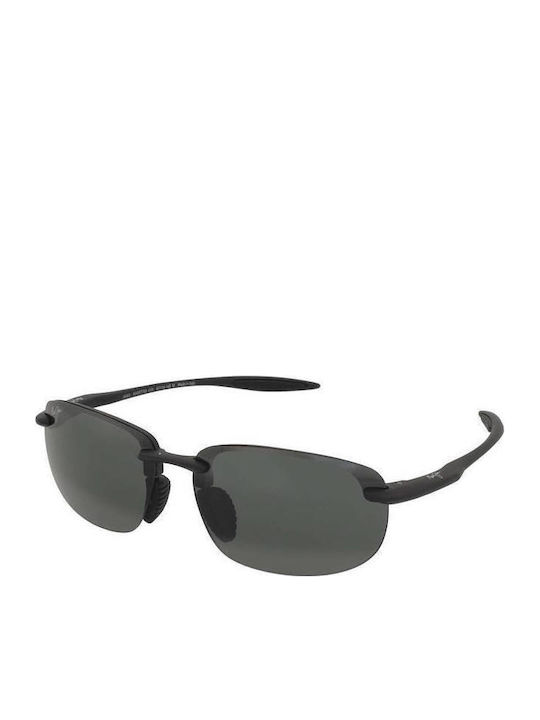 Maui Jim Ho'okipa Ανδρικά Γυαλιά Ηλίου με Μαύρο Μεταλλικό Σκελετό και Μαύρο Polarized Καθρέφτη Φακό