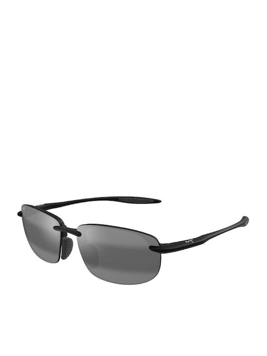 Maui Jim Ho'okipa Ανδρικά Γυαλιά Ηλίου με Μαύρο Μεταλλικό Σκελετό και Μαύρο Polarized Καθρέφτη Φακό