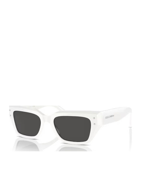 Dolce & Gabbana Унисекс Слънчеви Очила с Бяла Пластмасова Рамка и Сиви Стъкла DG4462 331287