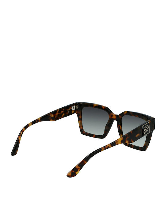 Karl Lagerfeld Women's Sunglasses with Brown Tartaruga Plastic Frame and Blue Lens KL6057S-215