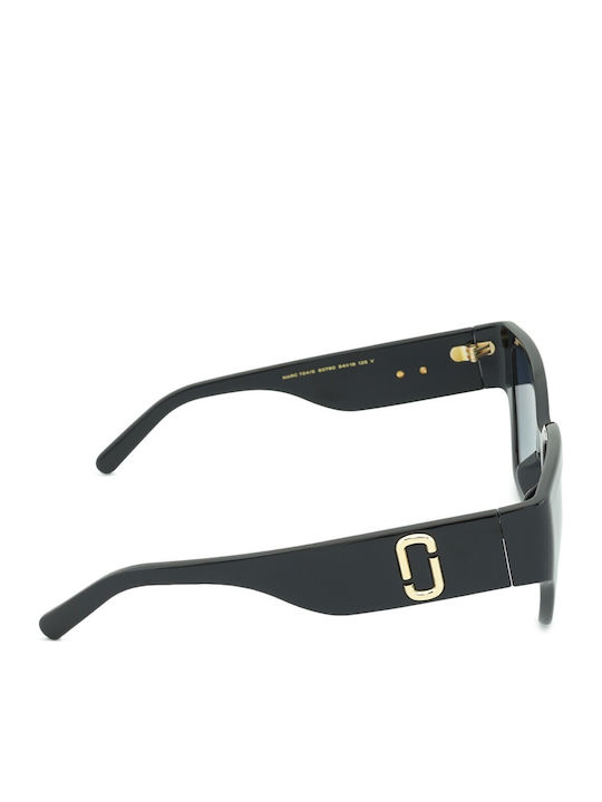 Marc Jacobs Women's Sunglasses with Black Horn-Rimmed Frame and Grey Gradient Lenses MARC724/S 8079O 54