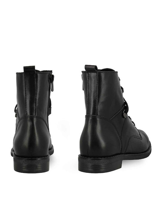 Leather Women's Ankle Boots Black
