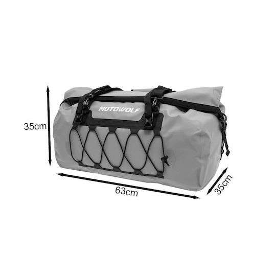 Motowolf Mb4gy90l Sac Coadă Motocicletă Geantă Impermeabilă 90lt În Culoare Gri Mb4-Gy90l