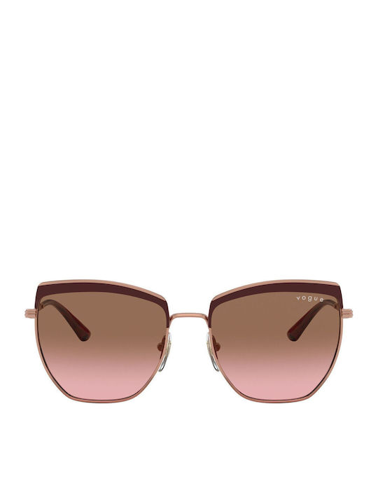 Vogue Women's Sunglasses with Rose Gold Metal Frame and Brown Gradient Lens VO4234S 5170/14