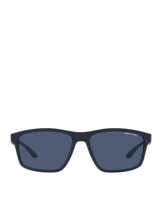 Armani Exchange Men's Sunglasses with Blue Plastic Frame and Blue Lens AX4122S 818180
