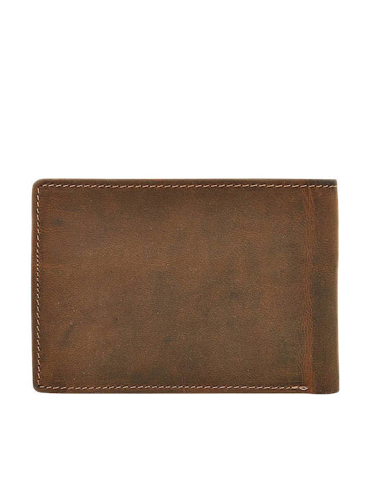 Leder Herren Geldbörse Reise mit RFID Tabac Braun