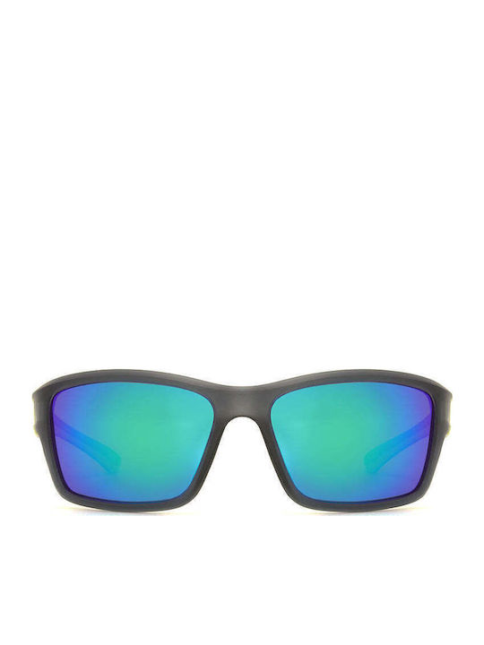 Polareye Men's Sunglasses with Gray Plastic Frame and Green Polarized Lens PTE2138