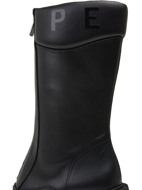 Women's Ankle Boots with Medium Heel Black