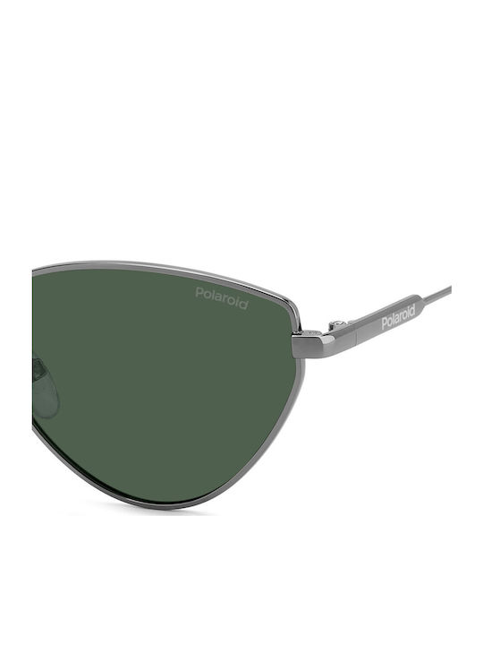 Polaroid Damen Sonnenbrille mit Silber Metall Gestell und Grün Linse PLD6234/S/X ASR/UC