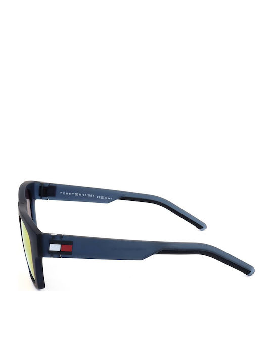Tommy Hilfiger Ανδρικά Γυαλιά Ηλίου με Navy Μπλε Κοκκάλινο Σκελετό και Πορτοκαλί Καθρέφτη Φακό TH1975/S FLL/B8