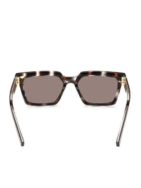 Zegna Men's Sunglasses with Multicolour Plastic Frame and Brown Lens EZ0214 20J