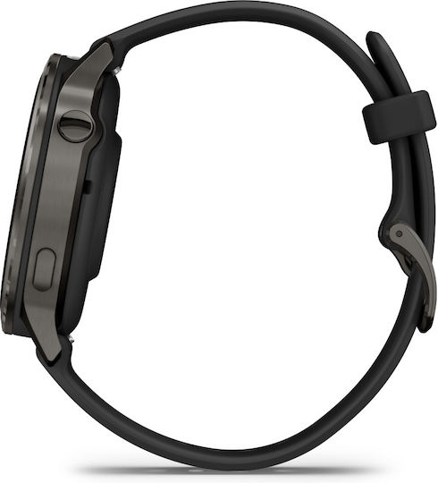 Garmin Venu 4 Stainless Steel 41mm Αδιάβροχο Smartwatch με Παλμογράφο (Slate with Black)