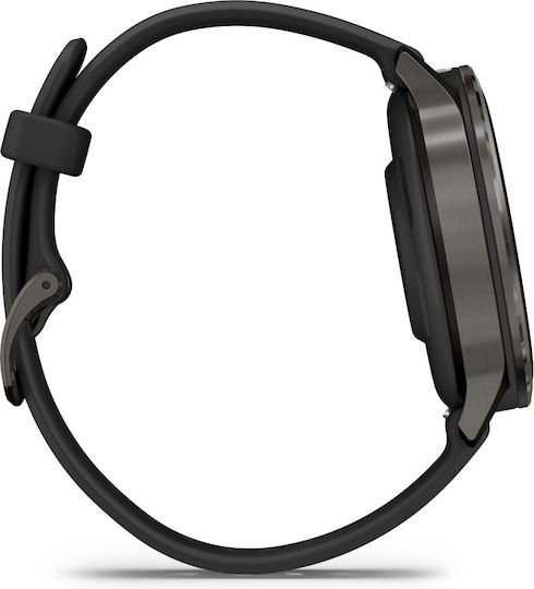 Garmin Venu 4 Stainless Steel 41mm Αδιάβροχο Smartwatch με Παλμογράφο (Slate with Black)