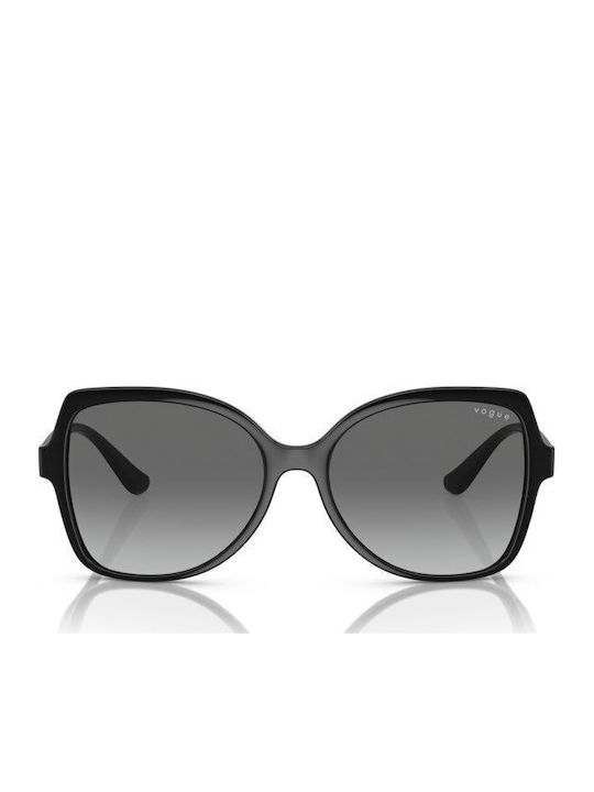 Vogue Women's Sunglasses with Black Plastic Frame and Gray Gradient Lens VO5488S W44/11