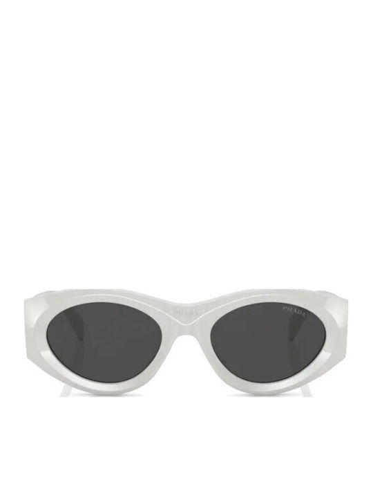 Prada Damen Sonnenbrille mit Weiß Kunststoff Gestell und Gray Linse